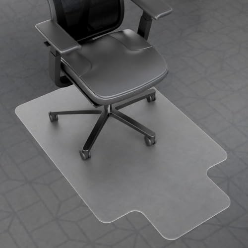 Image of Qlarity Covers Chair Mat with Extended Lip, 36x48 Inch | Under-Desk Coverage, For Carpet Floors, 2mm Thick Frosted, Anti-Slip, Scratch Protection