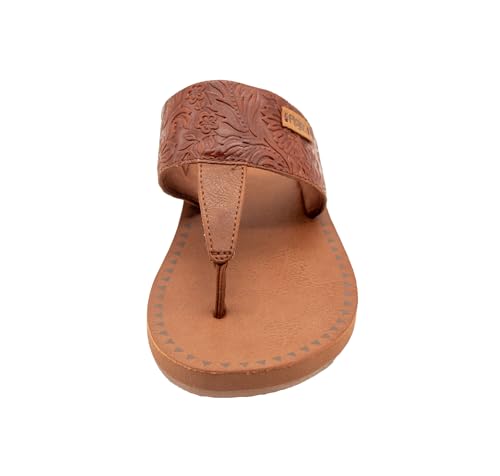 Image of Flojos Grace Women's Hooded Thong Sandal, Tan Artisan