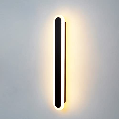 ZTWLEED LED Wall Light Indoor,36W Wall Lamp Modern 3000K/4000K/6000K,Acrylic Wall Sconce Lights for Bedroom Living Room Corridor Stair 100CM Black