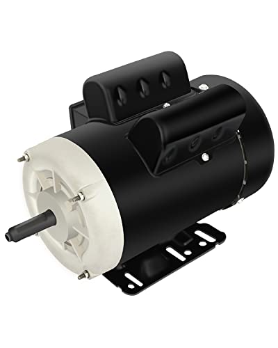 Electric Motor 1.5HP, Air Compressor Motor, 3450RPM General Purpose Motor, Single Phase Motor 115/230V 56 Frame 5/8