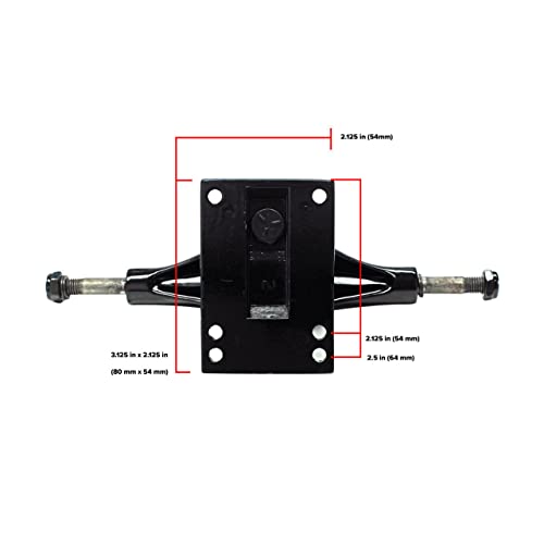 125Mm/ 5" Skateboard Trucks (Set Of 2), Black/Black #TOP4