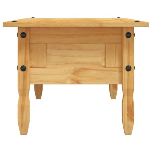 Table basse style mexicain pin massif avec rangement de salon - 6