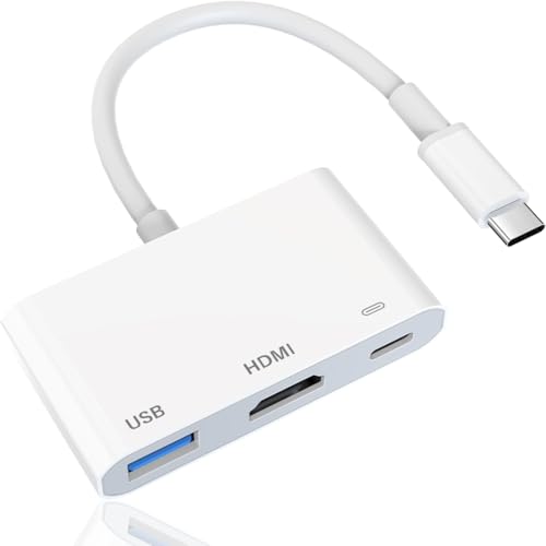 yƊEV iPhone17Ήz HDMI ϊA_v^ 3in1 Type-C/X}zp HDMIϊP[u 4K o [d&f[^]\ ~[O iPhone15/16/17/Android/^ubg/m[gPCΉ