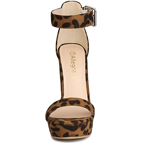 Image of Allegra K Women's Platform High Heel Ankle Strap Chunky Heels Sandals