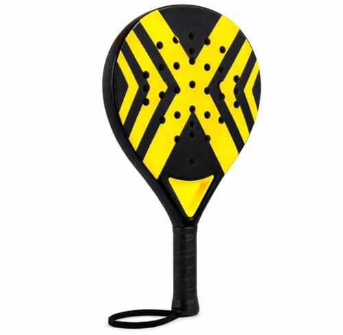Raqueta de pádel Incl. Bolsa de Malla para Adultos y niños | Raqueta de pádel Principiantes y avanzados (Amarillo)