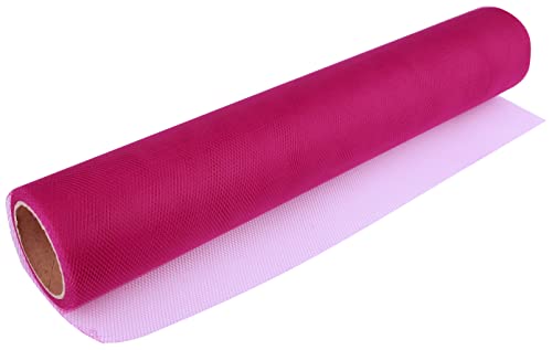 AERZETIX - C54872 - Rouleau filet de tulle 30 cm x 8.80 m - couleur : magenta - pour confection couture vêtements artisanat décoration