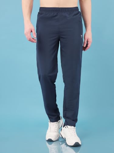 Image of TECHNOSPORT Men's Relaxed Fit Joggers with Zip Pockets, TECHNOLITE Quick Dry Stretchable Lightweight Track Pants for Gym Running and Casual Wear