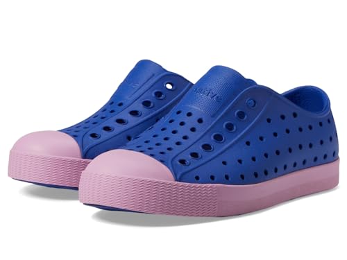 Native Shoes Kids Jefferson (Little Kid/Big Kid) - Shoes for Kids - EVA Upper - EVA Lining and Insole Adventure Blue/Chillberry Pink 1 Little Kid M