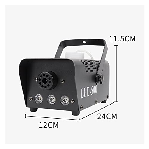 Máquina de humo portátil para Halloween 500W con control remoto inalámbrico y luces LED, equipo para producción musical miniatura 2