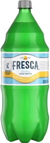 Fresca Grapefruit Citrus Sparkling Soda Water, Zero Calorie and Sugar Free, 2 Liter Bottle (Packaging may vary)