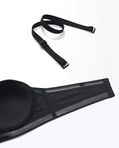 Image of Strapless Bras for Women Small Breasted Balconette Demi Underwire Lightly Lined Seamless Bra 32AA-38A