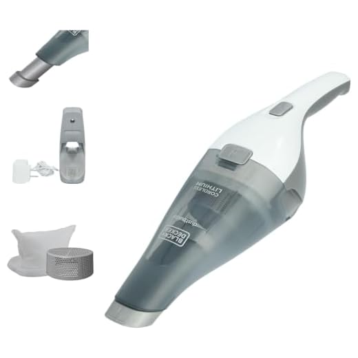 BLACK+DECKER dustbuster QuickClean Cordless Handheld Vacuum, White (HNVC215B10)