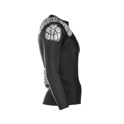 Zoombang Camisa masculina de manga comprida integrada para jogador de hóquei, Preto, XXG