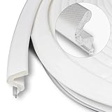 Storystore 20 Ft Weather Stripping Door Seal, Foam Kerf Door Weather Stripping for Doors and Windows Insulation with Slot Card Frame,White
