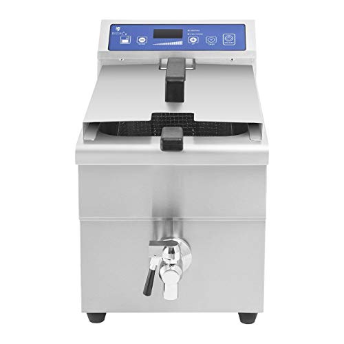 Royal Catering – Rcif 10EB – Induction 10 Litre Fryer Deep Fryer 3.5 Volume, 3500 W, 230 V, Timer, Drain Tap – Silver - Image 7