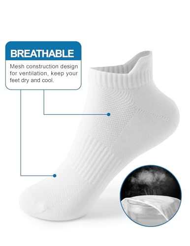 Ankle Socks for Women, Running Athletic Socks with Heel Tab Low Cut Sports No Show Socks2