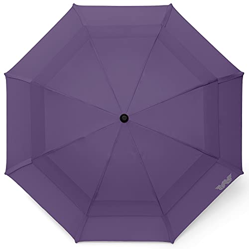 Weatherman Umbrella - Stick Umbrella - Windproof Umbrella Resists Up To 55 Mph Winds (Purple) #TOP3