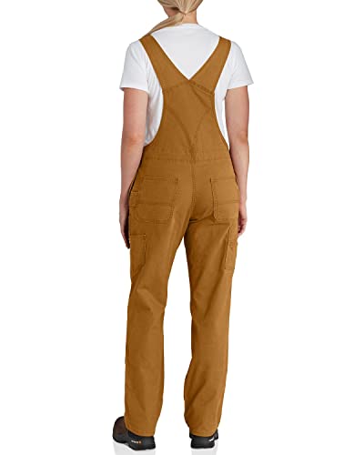 Carhartt Womens Carhartt Women's Crawford Double Front Bib Overalls Coveralls, Carhartt Brown, Small Short Us #TOP1