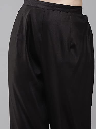 Image of INDO ERA Women's Cotton Blend; Organza & Rayon Kurta Palazzo With Dupatta Set