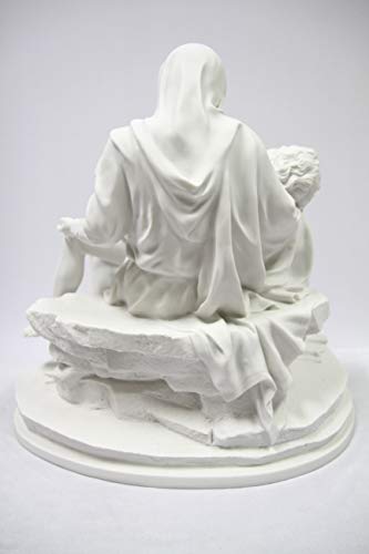 Estatua Pieta Michelangelo 18 pulgadas Jesús Blanco miniatura 7