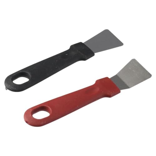 AllGIFT 5Pcs Wire Brush Set with Scraper Set - Nylon/Brass/Stainless Steel Bristles with Curved Handle Grip