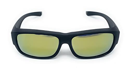The Mirrored Fit Over Glasses, OTG, Polarized Unisex Wrap-Around Sunglasses for Men and Women