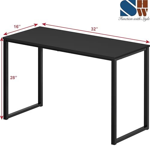 SHW Home Office 32-Inch Computer Desk, Black