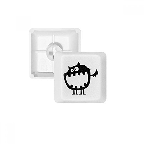 Keycaps Alien Big Mouth PBT sans marquage pour profil OEM blanc