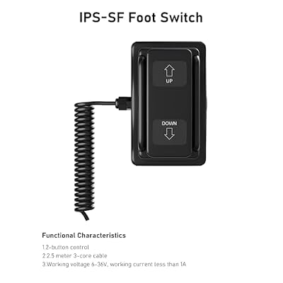 DIHOOL On Off On Foot Pedal Switch 6-36V DC, Forward Reverse On-Off Signal Control Switch, DC Motor I/O Signal Control