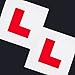 WINOMO 2Pcs Magnetic Learner L Plates Motorcycle Car Sticker Magnetic L Plates Learner Driver Plates