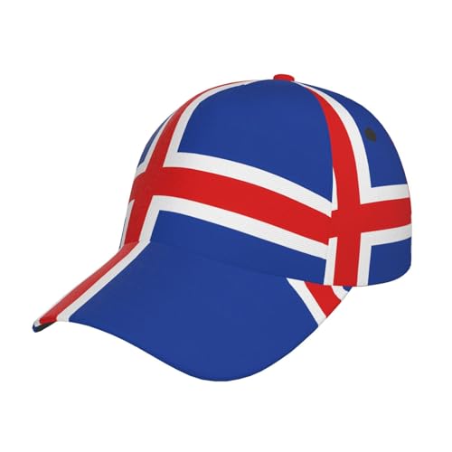 Flag of Iceland Baseball Cap Adjustable Size for Running Workouts and Outdoor Activities All Seasons