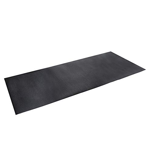 F2C 8'x3' High Density Treadmill Mat, Black, Exercise Mat, Cycling, Elliptical, Heavy, Sturdy, Folding, Pilates, Equipment, Bicycle, Absorb, Exercise, Roll Up, Water Resistant, Easy Clean