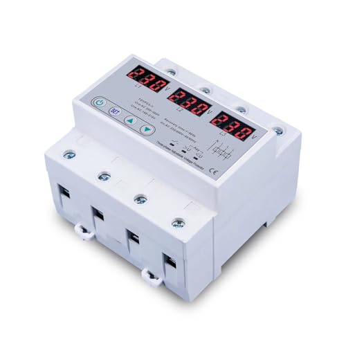Voltmètre triphasé protecteur réglable surtension sous-tension réinitialisé 380V - 5