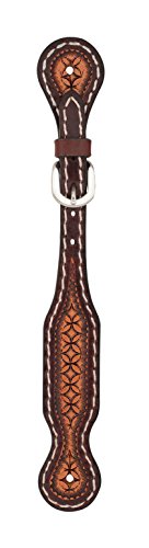 Turquoise Cross Geometric Tooled Men's Spur Straps