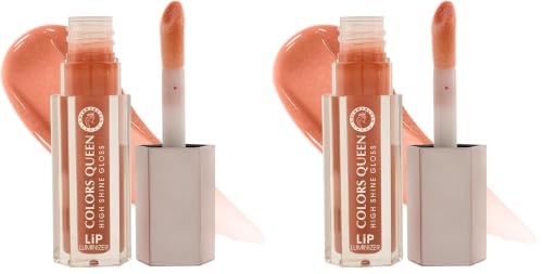 Image of Colors Queen Lip Luminizer Gloss | Non-Sticky & High Shine Glossy Finish | Gives Fuller Lip Effect & Extra Hydration | Long Lasting Lip Gloss for Women Enriched with Shea Butter (Rose Gold, 9ml)