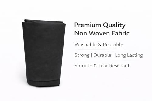 Image of Non-Woven Fabric 90 GSM | 63 Inch (160 cm) Width | 5 Meter Length | Multipurpose Fabric for Bag Making, Lining, Craft & Home Utility | Durable, Easy to Clean & Reusable | Black
