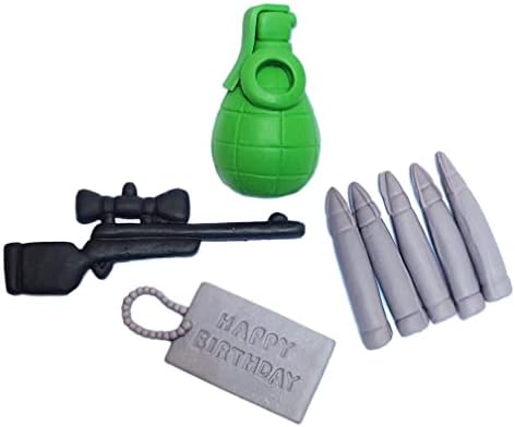 Video Game Cake Topper Grenade Sniper Rifle Bullet Cake Decoration