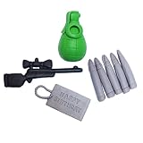 Video Game Cake Topper Grenade Sniper Rifle Bullet Cake Decoration