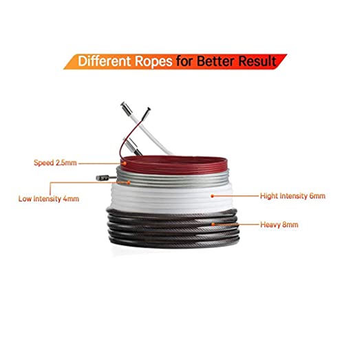 Gamega, Weighted Jump Rope Set, Jumping Rope Adjustable, 4 Jump Ropes For Fitness Training Workout, Speed, Low Intensity, Hight Intensity And Heavy Jump Rope, (2.5Mm, 4Mm, 6Mm And 8Mm) #TOP1