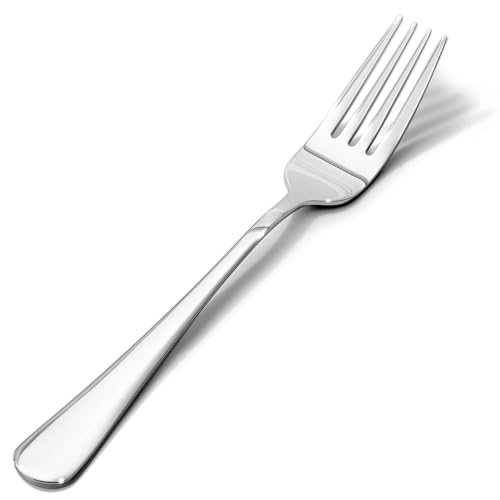 HIKAA 12-Piece Dinner Forks Set, 8-Inch 18/10 Stainless Steel Forks, Mirror Polished Dishwasher Safe Silverware Forks for Home, Restaurant, Party