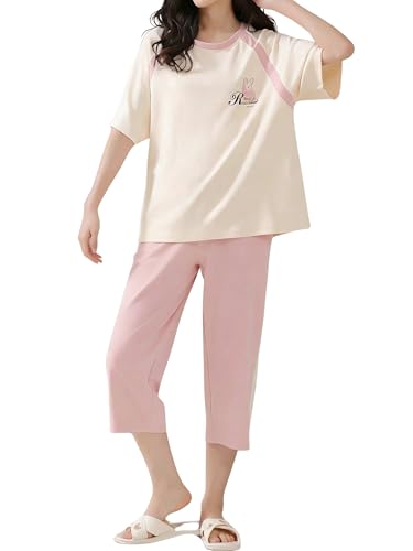 Image of Lymio Womens Korean Night Dress | Full Pyjama Set | Korean Nightsuit | Women Nightwear |Round Neck Full Sleeve Nightsuit | Loungewear | Everyday Nightdress (W-ND-1)