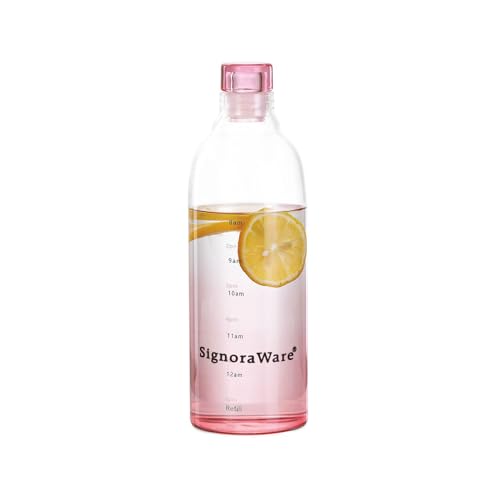 Image of SignoraWare Lavender Borosilicate Glass Bottle | Airtight & Leakproof | Heat Resistant | Dishwasher Safe | Odor-Free | Ideal for Home, Office, Travel, Yoga & Gym | Easy to Clean (750ml | Clear)
