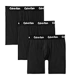 Calvin Klein Men's Underwear Body Modal Boxer Briefs 3 Pack, Black/Black/Black, Large
