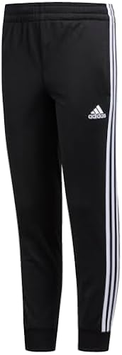 adidas boys Active Sports Athletic Tricot Jogger Track Pants, Iconic Black, Medium US