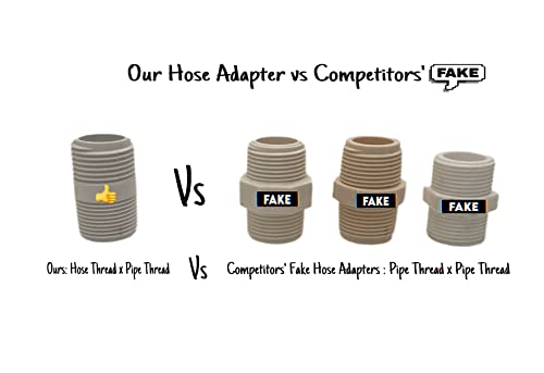 Van Enterprises 3/4" Bulkhead Fitting With Garden Hose Adapter Kit For Rain Barrels, Aquariums, Water Tanks, Tubs, Ponds #TOP3