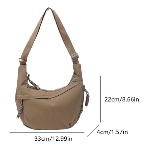 Image of Lushandy Nylon Crescent Crossbody Bags for Women, Medium Slouchy Hobo Crossbody Bag Checkered Purse Luna Bag for Travel