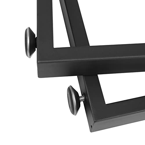 Image of Metal Table Legs Desk Legs, Heavy Duty Square Tube Iron DIY Furniture for Dining Table, Coffee Computer Desk, Workbench, Meeting Room 28 inchH x 17.7 inchW(28 /'', Rectangle 4x2cm), T-01
