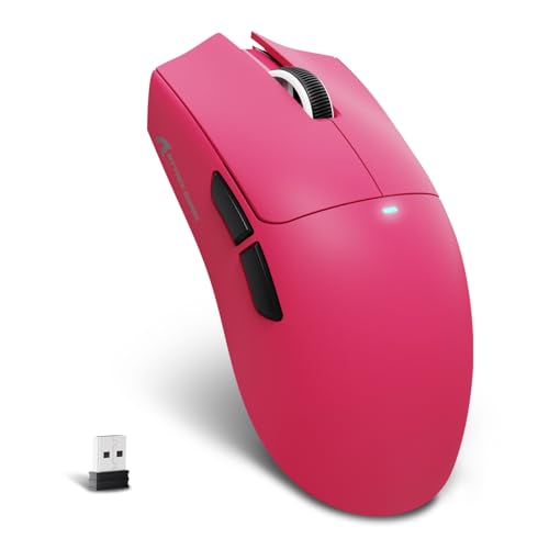 Image of Attack Shark X11SE Ultra-Light Wireless Gaming Mouse, Tri-Mode-2.4G /USB-C Wired /BT, PixArt PAW3311 Gaming Sensor, 22KDPI, 5 Programmable Buttons for Laptop, PC, Mac Gamer (Berry Red) | Tri-Modes BT5.2 /Type-C Wired /2.4G, PixArt PAW3311 Gaming Sensor, 22KDPI, 5 Programmable Buttons, For Laptop, PC, Mac Gamer