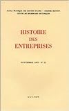  Histoire des entreprises, fascicule 12. Table des 12 numéros de la revue