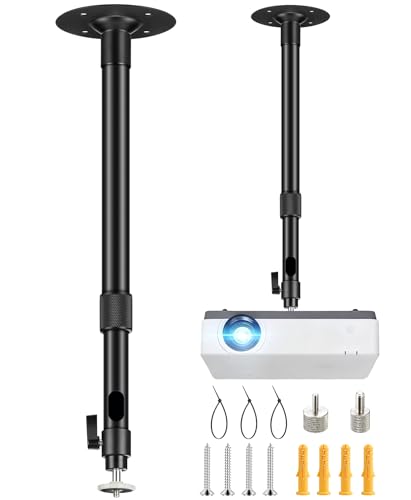Image of 2-Be-Best Projector Mount Length 16-31in / 40-80cm Long Projector Ceiling Mount 360° Rotatable Ceiling Projectors Mounts Adjustable Bracket Black